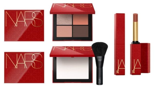 NARS(ナーズ)【2024春新作コスメ/12月15日予約開始】真っ赤な限定パッケージ!4色アイシャドウパレット、リフ粉